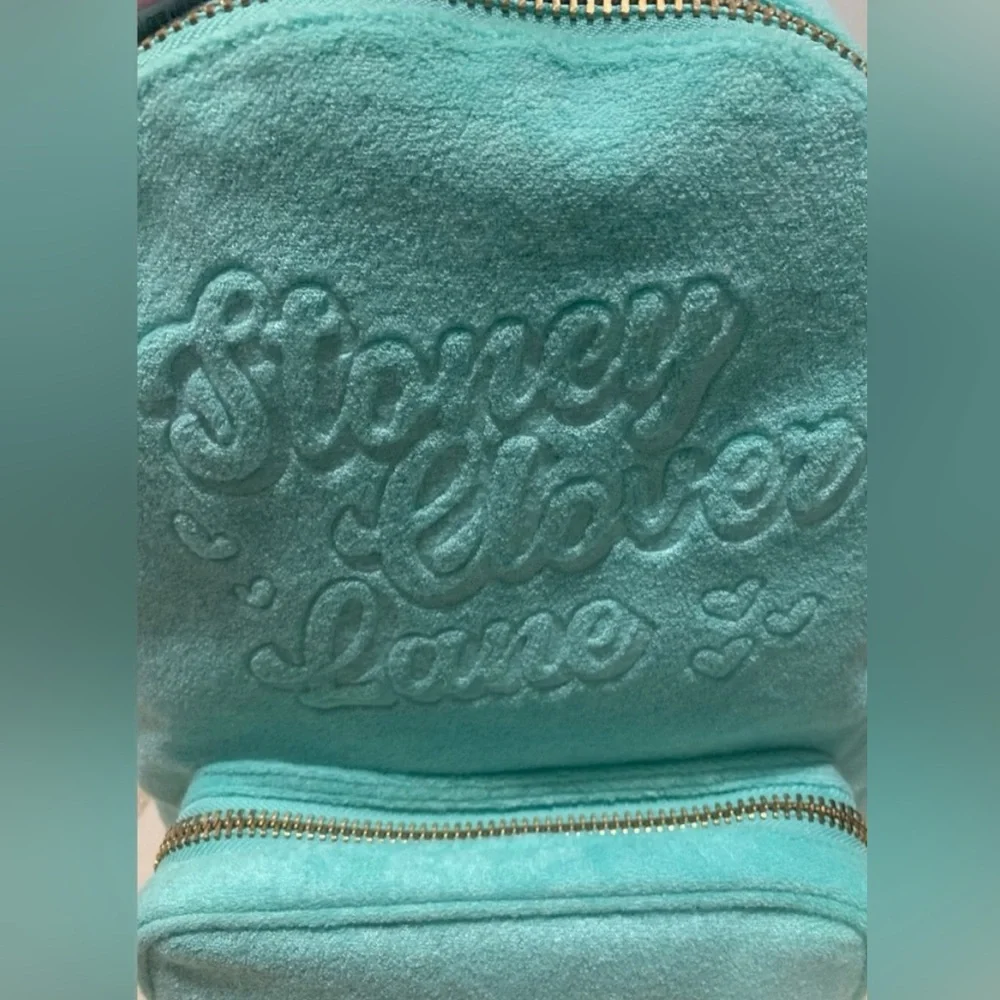 Stoney Clover Lane x Target Mint Terry Cloth Embossed Backpack NWT
